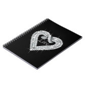 Liebe Diamond Heart Spiral Notebook Notizblock (Linke Seite)