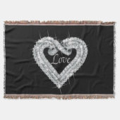Liebe Diamond Heart Throw Blanket Decke (Vorderseite)