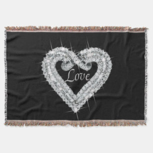 Liebe Diamond Heart Throw Blanket Decke