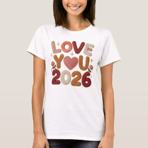 Liebe dich 2026 Cozy Gestrickter Valentine- und Ne T-Shirt