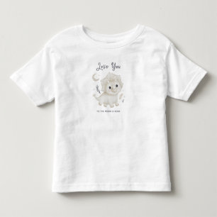 Liebe dich bis zum Mond und brülle Dinosaurier Kle Kleinkind T-shirt