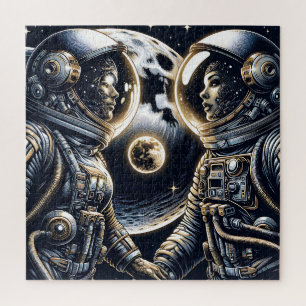 Liebe dich bis zum Mond und zurück   Astronauten Puzzle