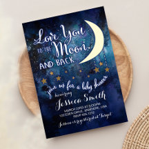 Liebe dich bis zum Mond und zurück Baby Shower Ein