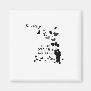Liebe dich bis zum Mond und zurück Couple Mondlich Magnet