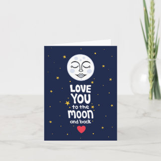 Liebe dich bis zum Mond und zurück Karte