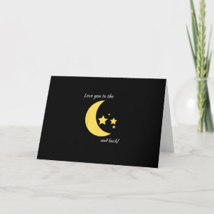 Liebe dich bis zum Mond und zurück Minimal Ästheti Karte