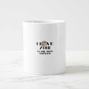 Liebe dich bis zum Mond und zurück moderne Grafik Jumbo-Tasse