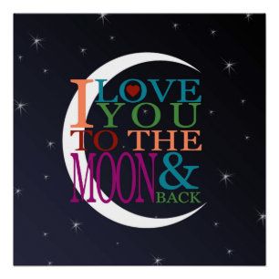 Liebe dich bis zum Mond und zurück Poster