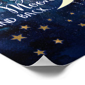 Liebe dich bis zum Mond und zurück Poster (Ecke)