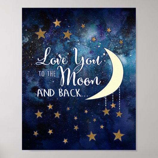 Liebe dich bis zum Mond und zurück Poster (Vorne)
