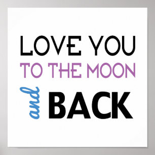Liebe dich bis zum Mond und zurück Poster