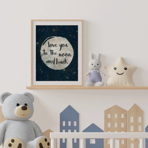 Liebe dich bis zum Mond und zurück Poster