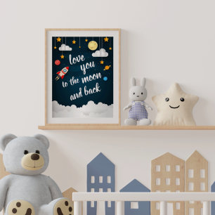 Liebe dich bis zum Mond und zurück Poster