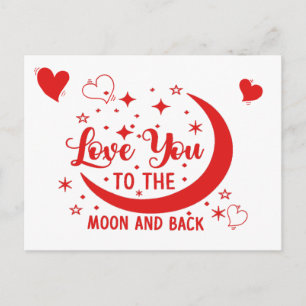 Liebe dich bis zum Mond und zurück Postkarte