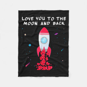 Liebe dich bis zum Mond und zurück Shirt Valentins Fleecedecke