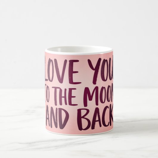 Liebe dich bis zum Mond und zurück Tasse | Romanti (Mittel)