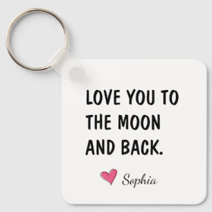 Liebe dich bis zum Mond und zurück Tochtergeschenk Schlüsselanhänger