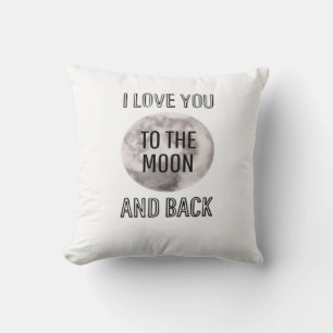Liebe dich bis zum Mond und zurück Wüstenmond Küns Kissen
