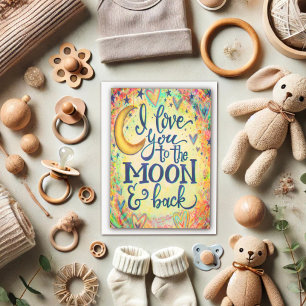Liebe dich bis zum Mond Valentinstag Kinder Inspir Karte