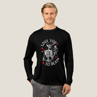 Liebe dich bis zum Tod mit Rose und Herzen Tri-Blend Shirt