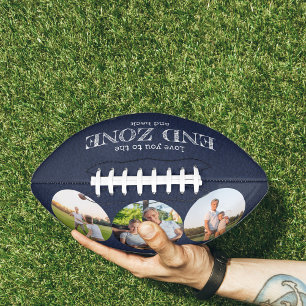 Liebe dich bis zur Endzone und zurück 3 Foto Blau Football