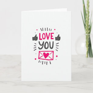 Liebe dich Daumen hoch Grußkarte Karte