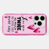 Liebe dich doppelt so sehr - Herzen Case-Mate iPhone Hülle (Rückseite (Horizontal))