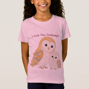 Liebe dich Eulchen Süßes T-Shirt für Kinder mit Sc