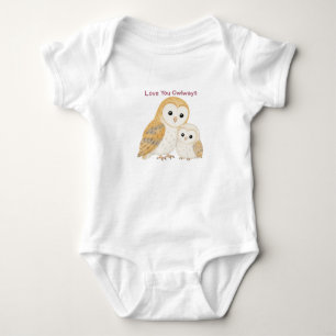 Liebe dich Eule immer Süße Schleiereulen-Baby-Body Baby Strampler