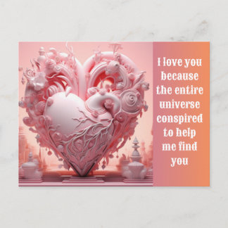Liebe dich feiertagspostkarte