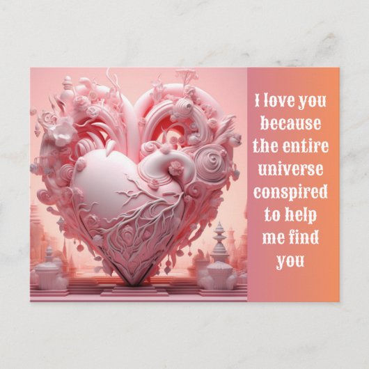 Liebe dich feiertagspostkarte (Vorderseite)