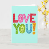 Liebe dich fett Freude Karte (Gelbe Blume)