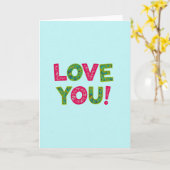 Liebe dich Fette Helle Karte (Gelbe Blume)