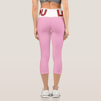 Liebe dich – Fette romantische Typografie Capri Leggings