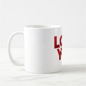 Liebe dich – Fette romantische Typografie Kaffeetasse (Links)