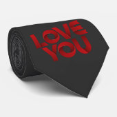 Liebe dich – Fette romantische Typografie Krawatte (Gerollt)