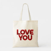 Liebe dich – Fette romantische Typografie Tragetasche (Rückseite)