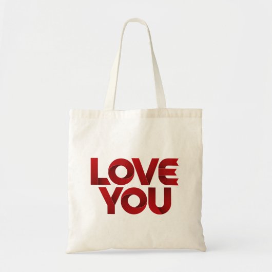 Liebe dich – Fette romantische Typografie Tragetasche (Vorne)
