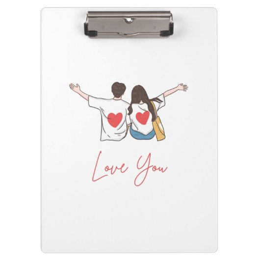 ❤️ Liebe dich für immer - Klemmbretter (Vorderseite)