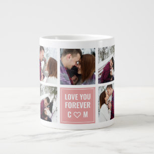 Liebe dich für immer Paare Benutzerdefiniertes Fot Jumbo-Tasse