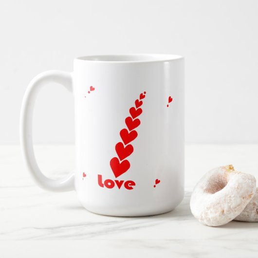 Liebe dich für immer Valentinstag Kaffee- & Teetas Kaffeetasse (Mit Donut)