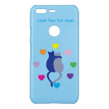 Liebe dich für immer Zwei Katzen iPhone-Hülle – Bl
