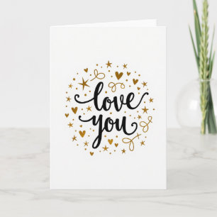 Liebe dich Goldene Kunstkarte Karte