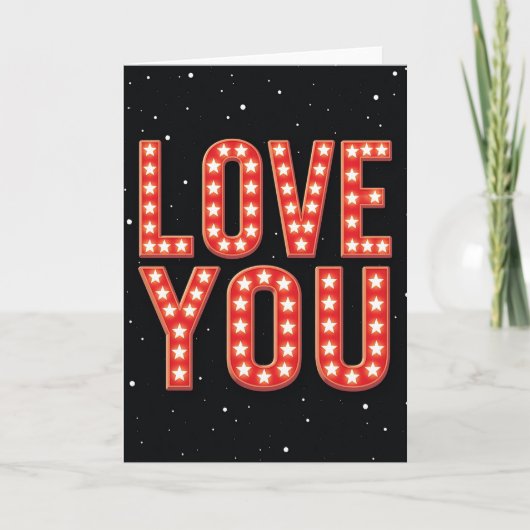 Liebe dich Grußkarte Karte (Vorderseite)