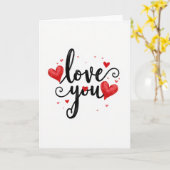 Liebe dich Hearts Art Karte (Gelbe Blume)