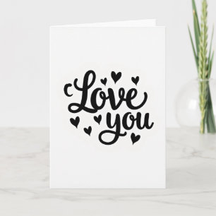 Liebe dich Herzen Muster Karte