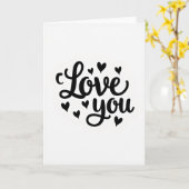 Liebe dich Herzen Muster Karte (Gelbe Blume)