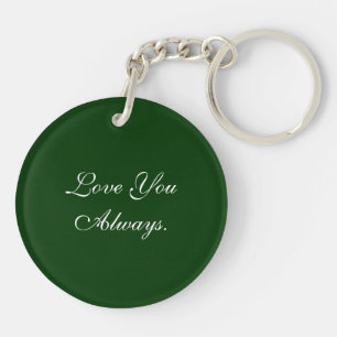 Liebe dich immer Schlüsselanhänger Weiße Gänseblüm