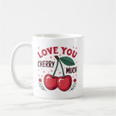 Liebe dich Kirsche sehr Kaffeetasse (Links)