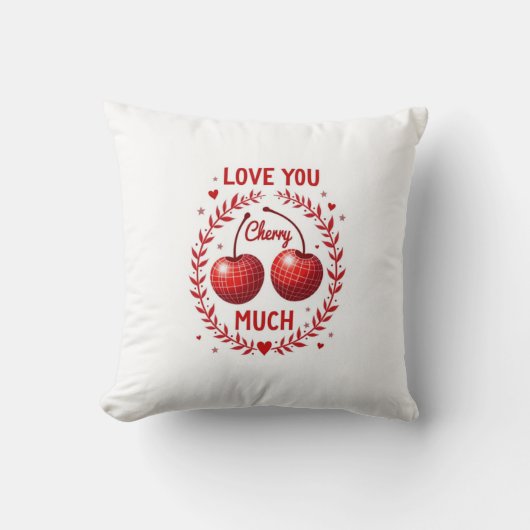 Liebe dich Kirsche sehr Kissen (Vorderseite)